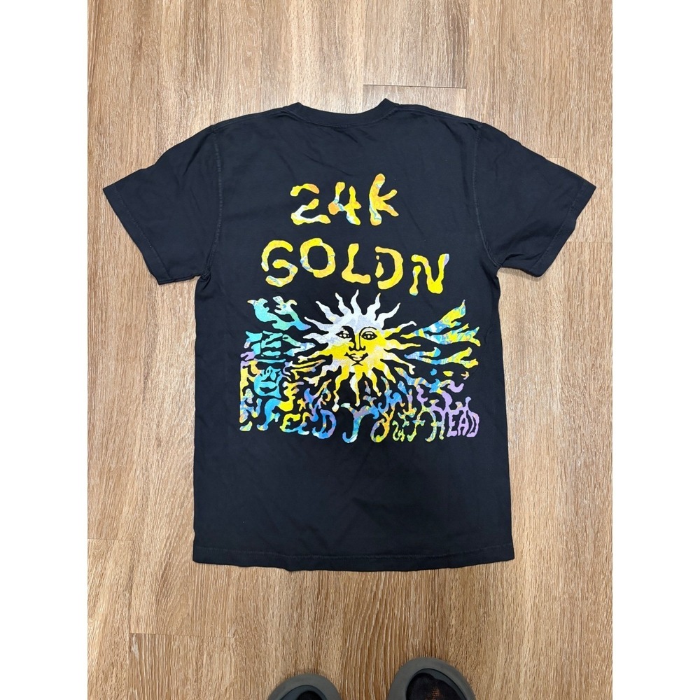 24kGoldn El Dorado Tour‎ Graphic T-Shirt Mens Small Black Sun Feed Your Head Tee
